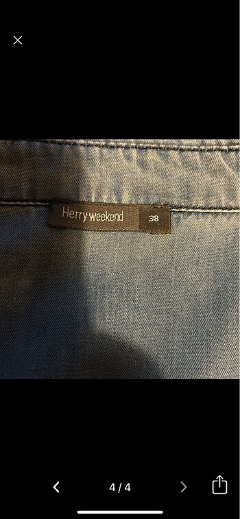38 Beden mavi Renk Herry jean gömlek