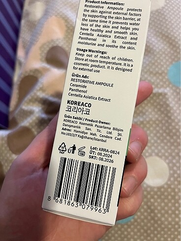 Diğer Koreaco cilt yenileyici serum