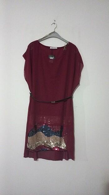 Bordo elbise