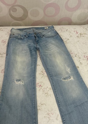 Gri Kadın Denim Bol Kesim Midi Jean - Görsel 2