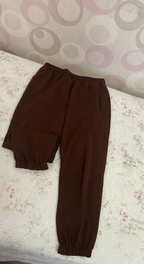 Kadın Kahverengi Salaş Sweatpant - Görsel 2