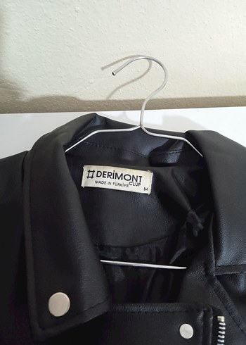 Kadın Siyah Deri Biker Ceket - Görsel 5