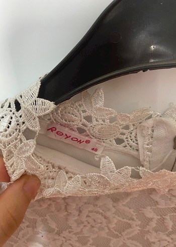 Dantel Detaylı Beyaz Bohem Vintage Bluz - Görsel 4