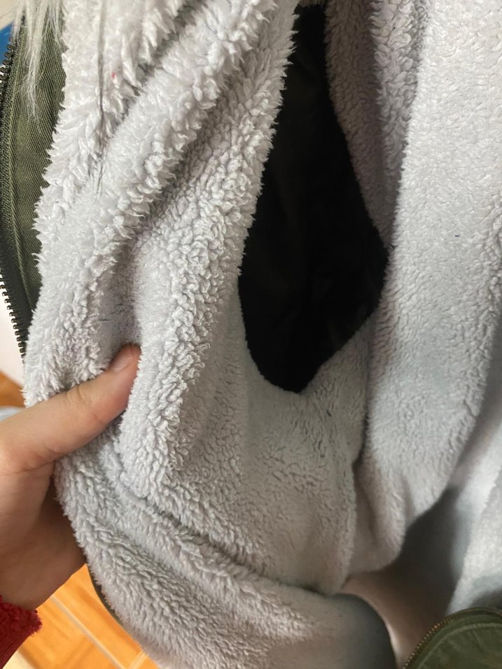 Gri Kürklü Midi Kadın Kışlık Ceket mont - Görsel 5