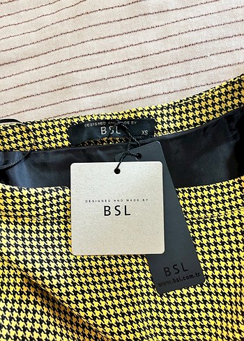 Sarı Ekose Pilili Midi Etek - Görsel 3