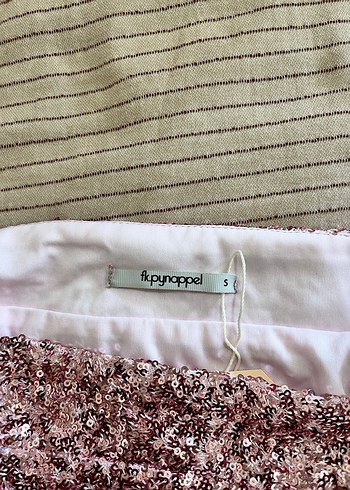 Pembe Parlak Simli Mini Etek - Görsel 3