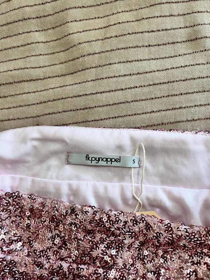 Pembe Parlak Simli Mini Etek - Görsel 3