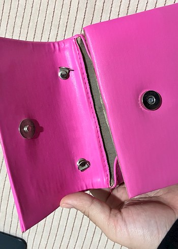 Pembe Deri Kadın Çanta - Görsel 2