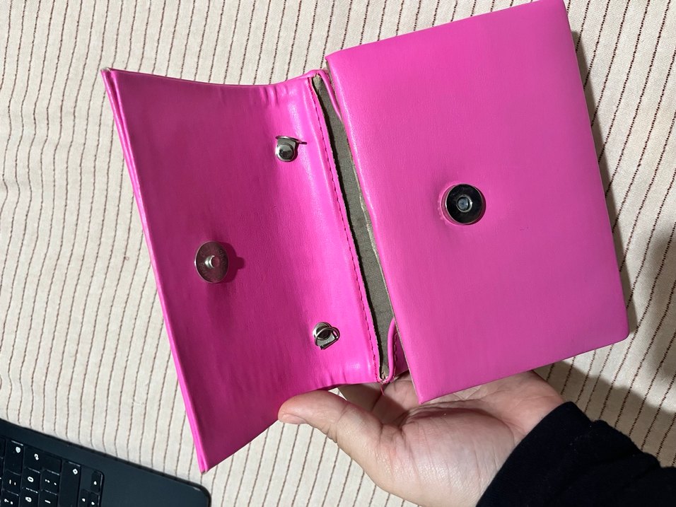 Pembe Deri Kadın Çanta - Görsel 2