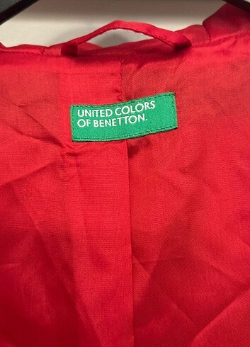9 Yaş Beden kırmızı Renk Benetton Kaban çocuk