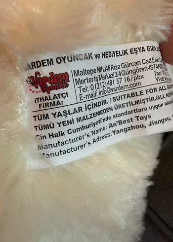 Hello Kitty Beyaz Peluş Ayıcık Oyuncak