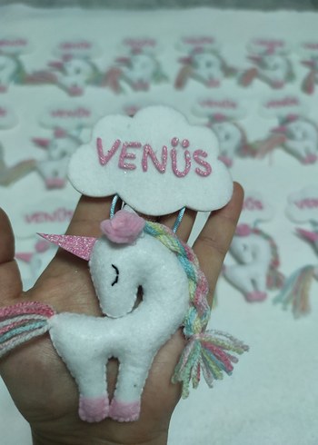 Pembe Pastel Unicorn Peluş Oyuncak - Görsel 4