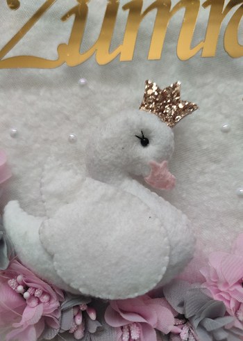 Pembe Nakışlı Çocuk Odası Süsü - Görsel 2