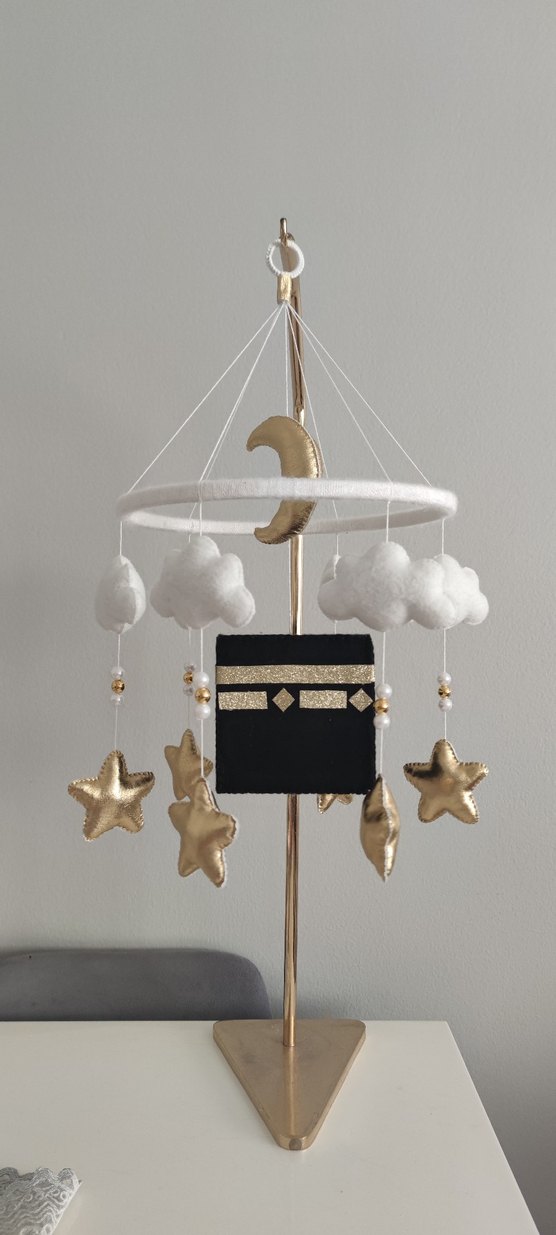 Altın Renkli Nakışlı Bebek Uyku Aksesuarı - Görsel 2