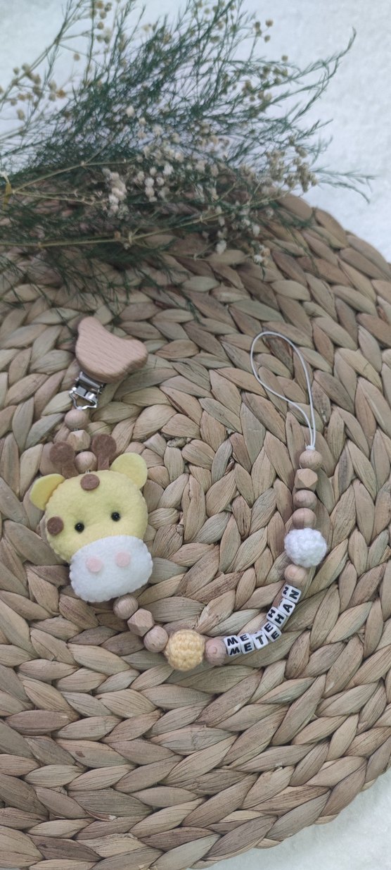 Bej Zürafa Diş Kaşıyıcısı ve Çıngırak - Görsel 3