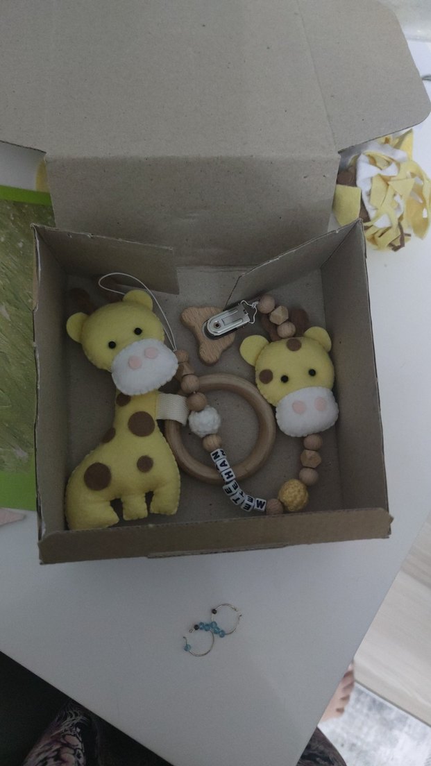 Bej Zürafa Diş Kaşıyıcısı ve Çıngırak - Görsel 4