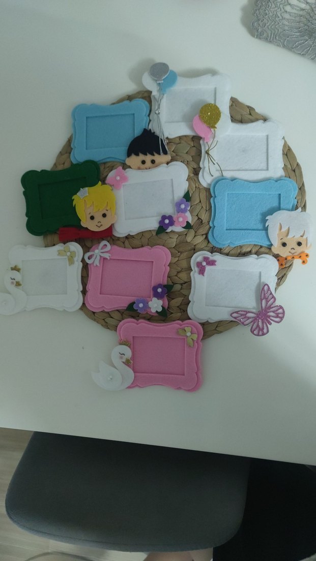 Çocuklar için Baskılı Çok Renkli Keçe Çerçeveli Aksesuarlar - Görsel 3