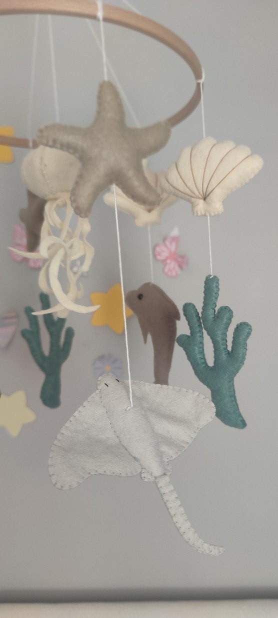 Bohem Deniz Temalı El Yapımı Bebek Mobilisi - Görsel 3