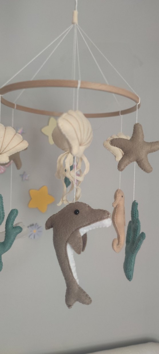 Bohem Deniz Temalı El Yapımı Bebek Mobilisi - Görsel 2
