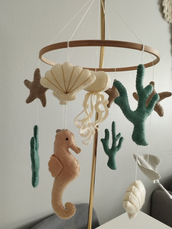 Bohem Deniz Temalı El Yapımı Bebek Mobilisi - Görsel 5