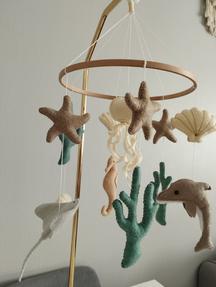 Bohem Deniz Temalı El Yapımı Bebek Mobilisi - Görsel 4