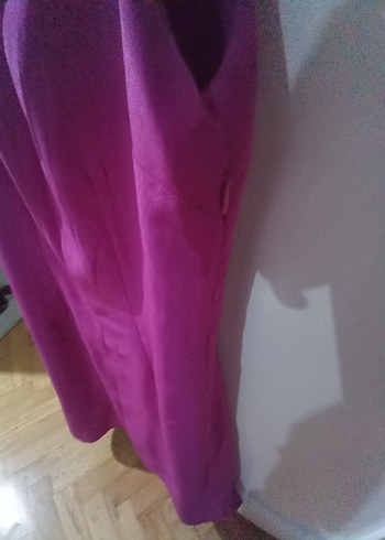 Diğer Pembe Midi V Yaka Kolsuz Elbise