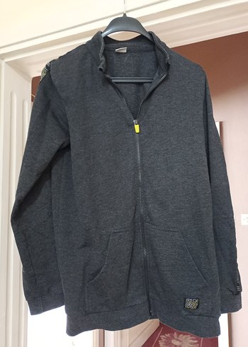 Gri Fermuarlı Erkek Sweatshirt
