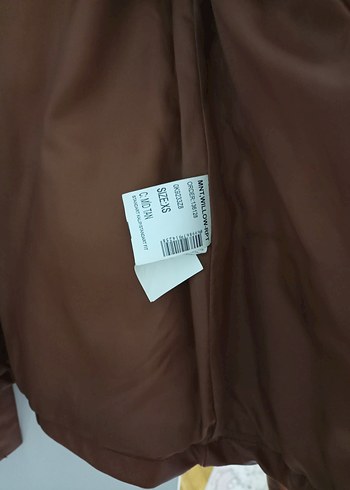 s Beden kahverengi Renk Kahverengi Kürklü Kadın Deri Ceket
