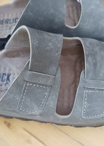 Gri Erkek Terlikler Tokalı Rahat - Görsel 2