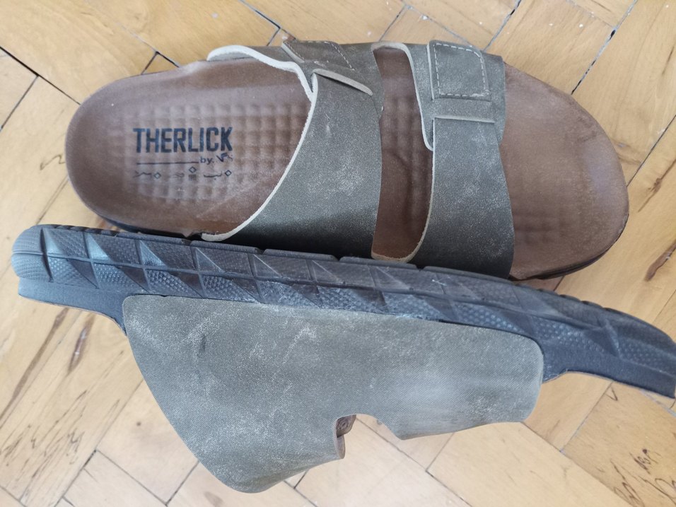 Gri Erkek Terlikler Tokalı Rahat - Görsel 3