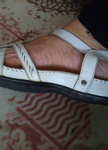 38 Beden beyaz Renk Forelli sandalet 