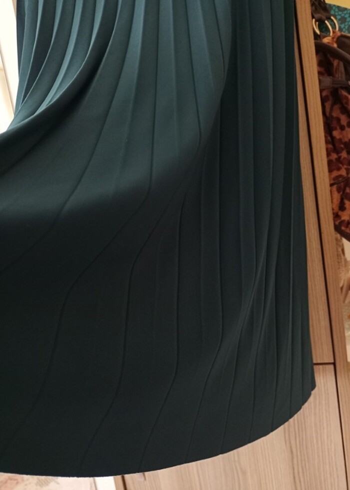 zümrüt yeşili etek - Görsel 4