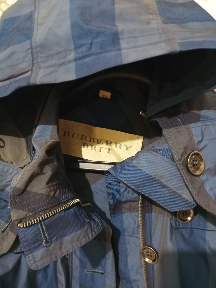 Lacivert Midi Yağmurluk Düğmeli - Görsel 2