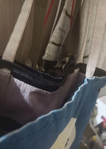 Beden mavi Renk Mavi Baskılı Bohem Kadın Çanta