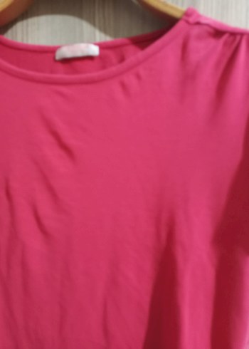 Pembe Baskılı Hamile Tişörtü, Kısa Kollu, Rahat Kesim - Görsel 3