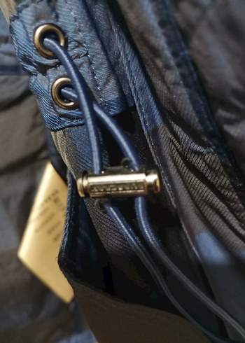 Mavi Midi Boy Düğmeli Yağmurluk - Görsel 2