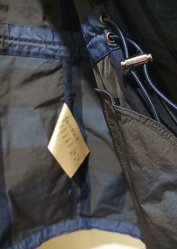 Mavi Midi Boy Düğmeli Yağmurluk - Görsel 7