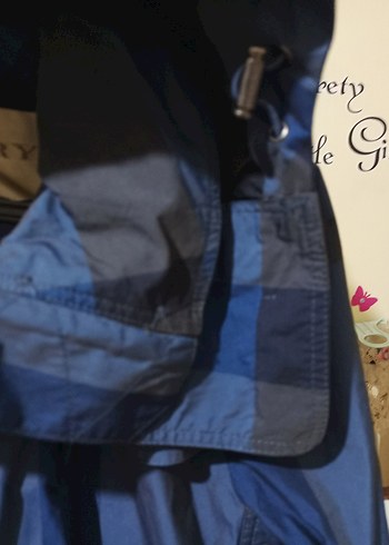 Mavi Midi Boy Düğmeli Yağmurluk - Görsel 6