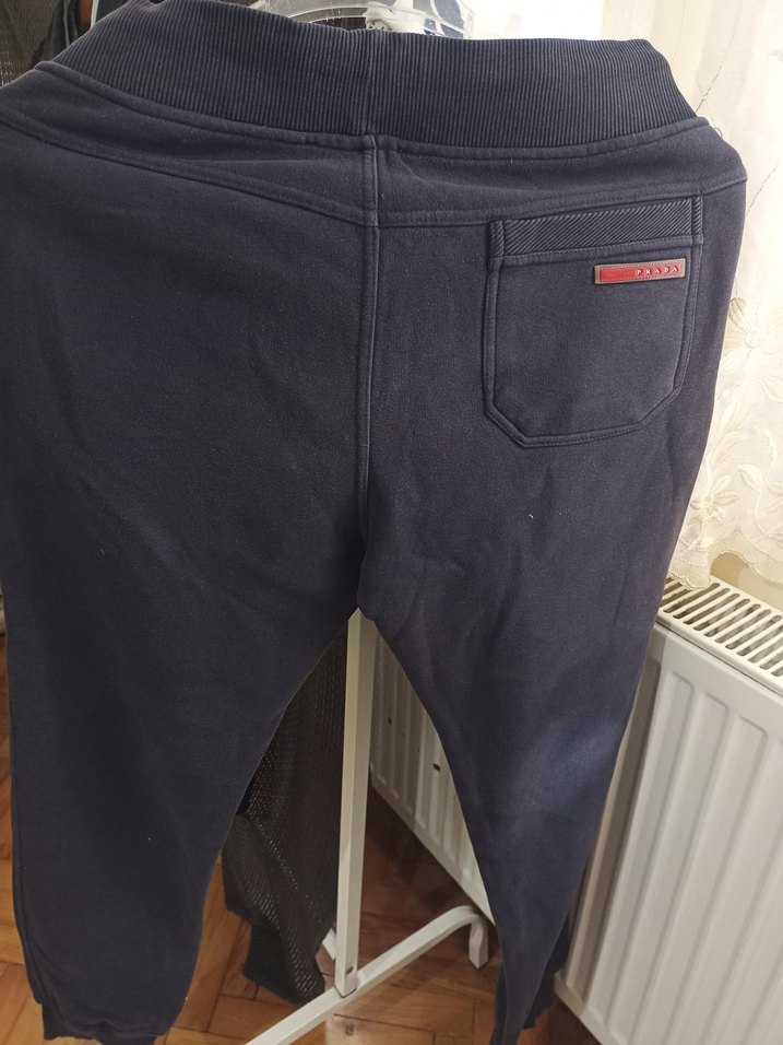 Gri Erkek Bol Kesim Kemerli Eşofman Altı - Görsel 2