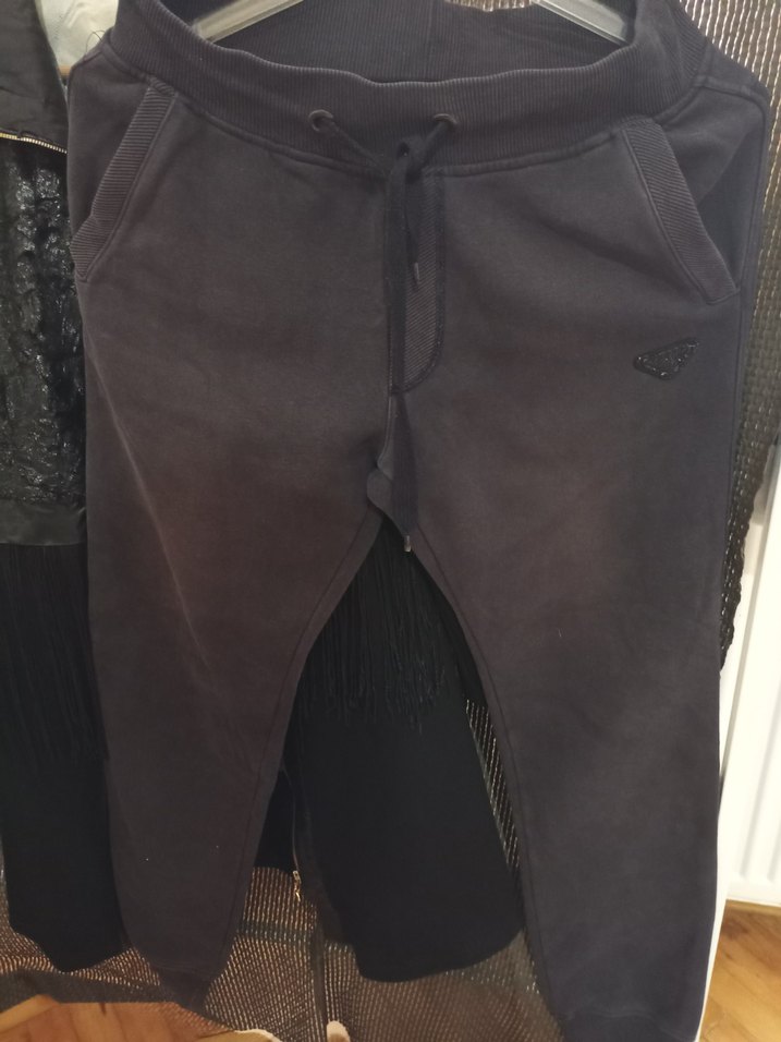 Gri Erkek Bol Kesim Kemerli Eşofman Altı - Görsel 4