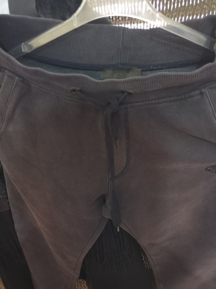 Gri Erkek Bol Kesim Kemerli Eşofman Altı - Görsel 3