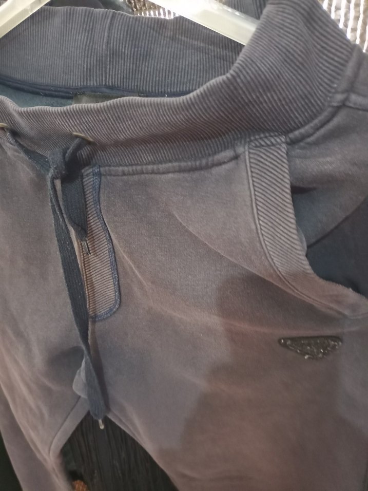 Gri Erkek Bol Kesim Kemerli Eşofman Altı - Görsel 5