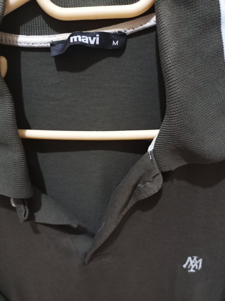 Erkek Haki Polo Yaka Tişört - Görsel 2