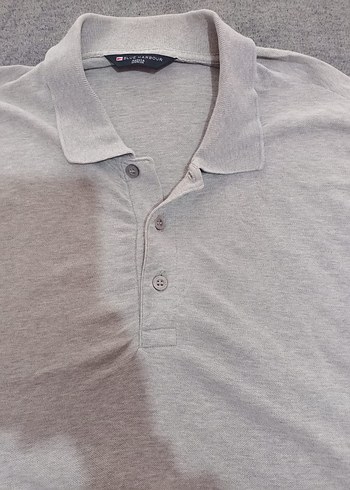 Gri Düğmeli Kısa Kollu Erkek Polo Tişört - Görsel 2