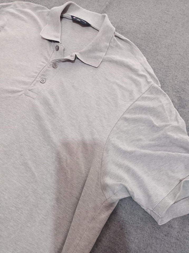 Gri Düğmeli Kısa Kollu Erkek Polo Tişört - Görsel 3