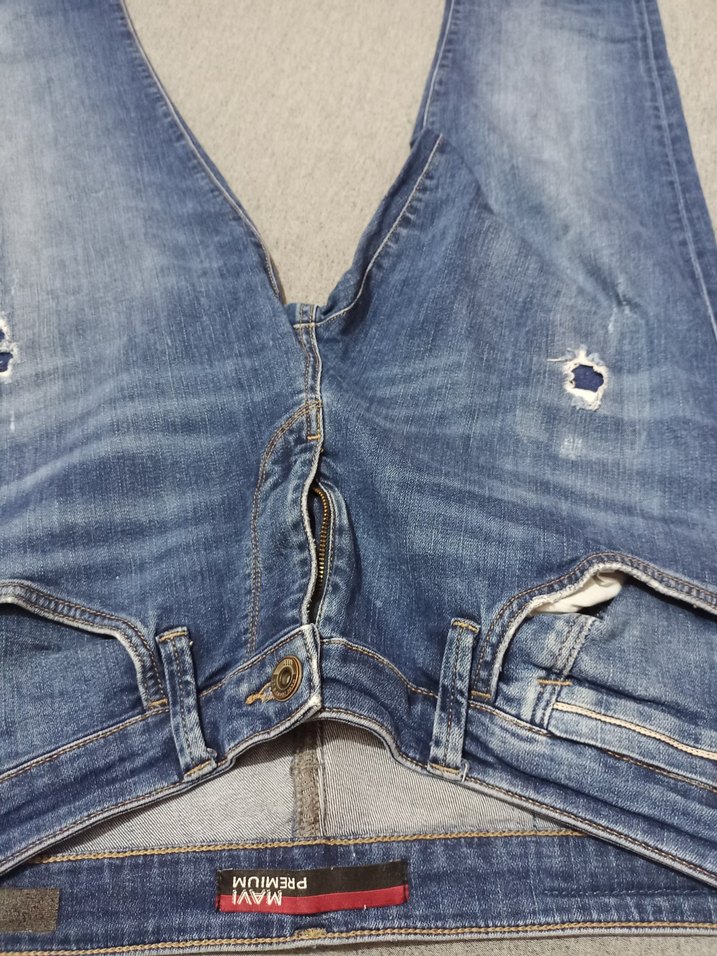 Erkek Mavi Denim Bol Kesim Jean - Görsel 2