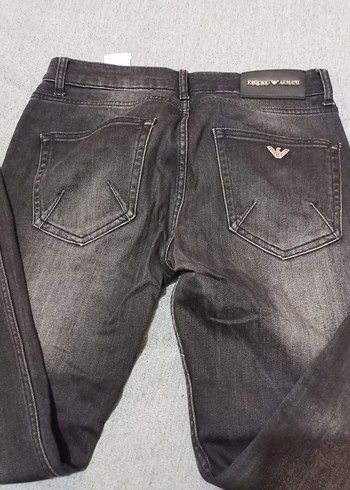 Düğmeli Gri Regular Fit Erkek Denim Pantolon - Görsel 2