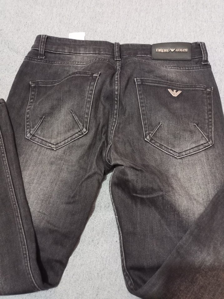 Düğmeli Gri Regular Fit Erkek Denim Pantolon - Görsel 2