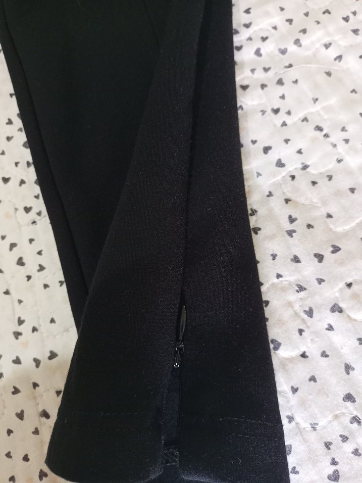 Siyah Fermuarlı Rahat Hamile Pantolonu - Görsel 2