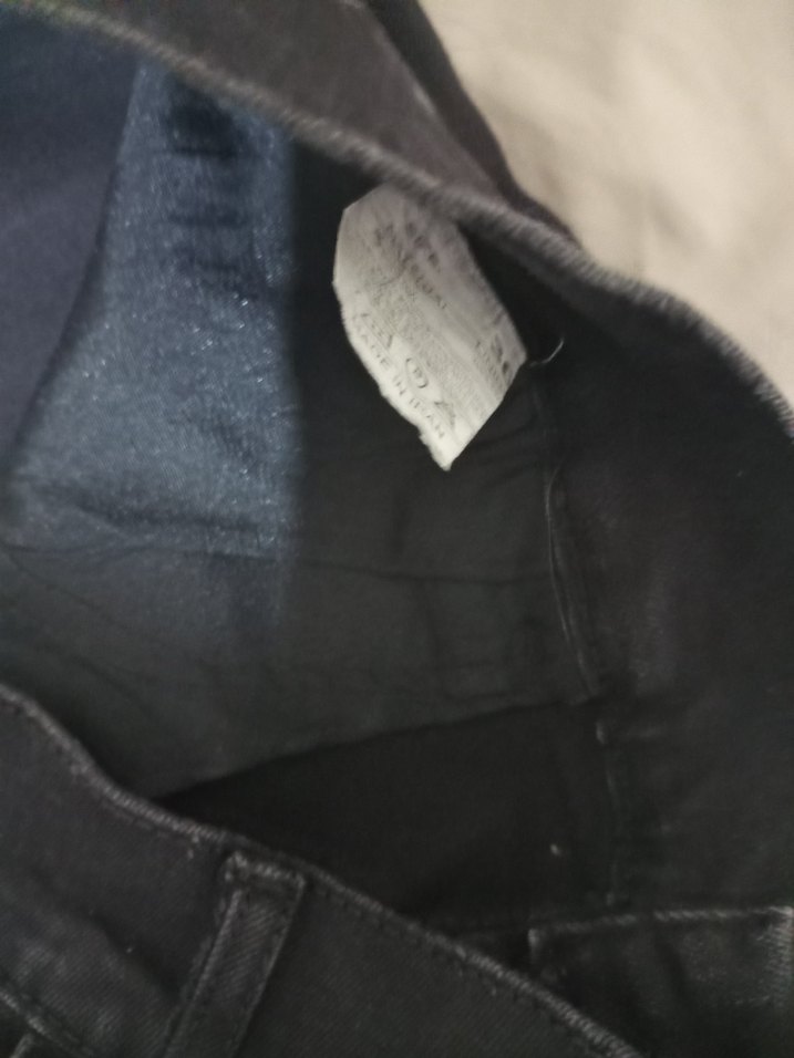 Siyah Düğmeli Regular Fit Erkek Kot Pantolon bel 48 boy 105 - Görsel 3